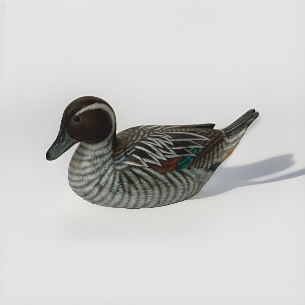 Wooden Duck Decoy Mallard Hand Carved Painted Small Shelf Sitter Art 5"